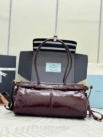 Prada Bonnie Burgundy Medium leather handbag. - Image 2