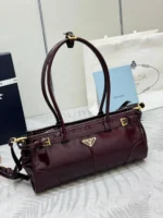 Prada Bonnie Burgundy Medium leather handbag. - Image 3