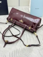 Prada Bonnie Burgundy Medium leather handbag. - Image 5