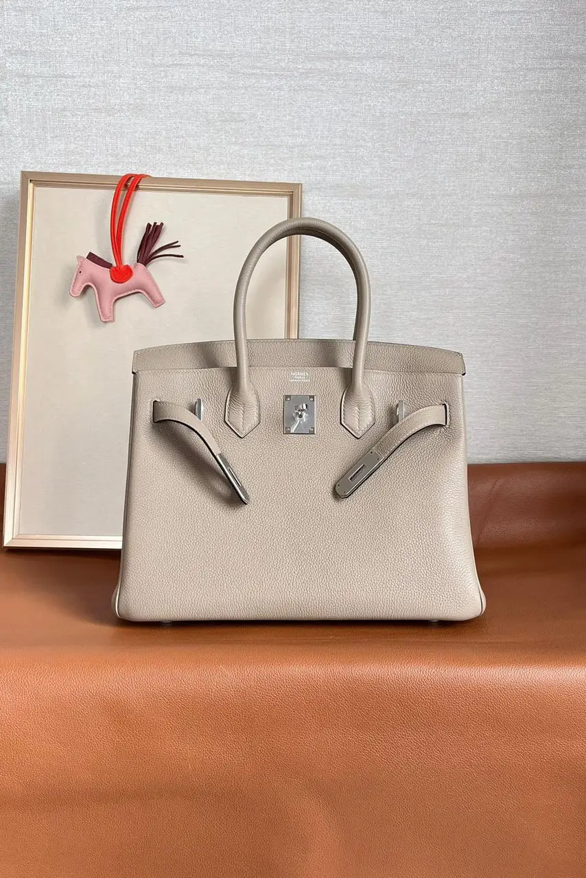 Hermes Birkin 30cm Gris Tourterelle Palladium hardware