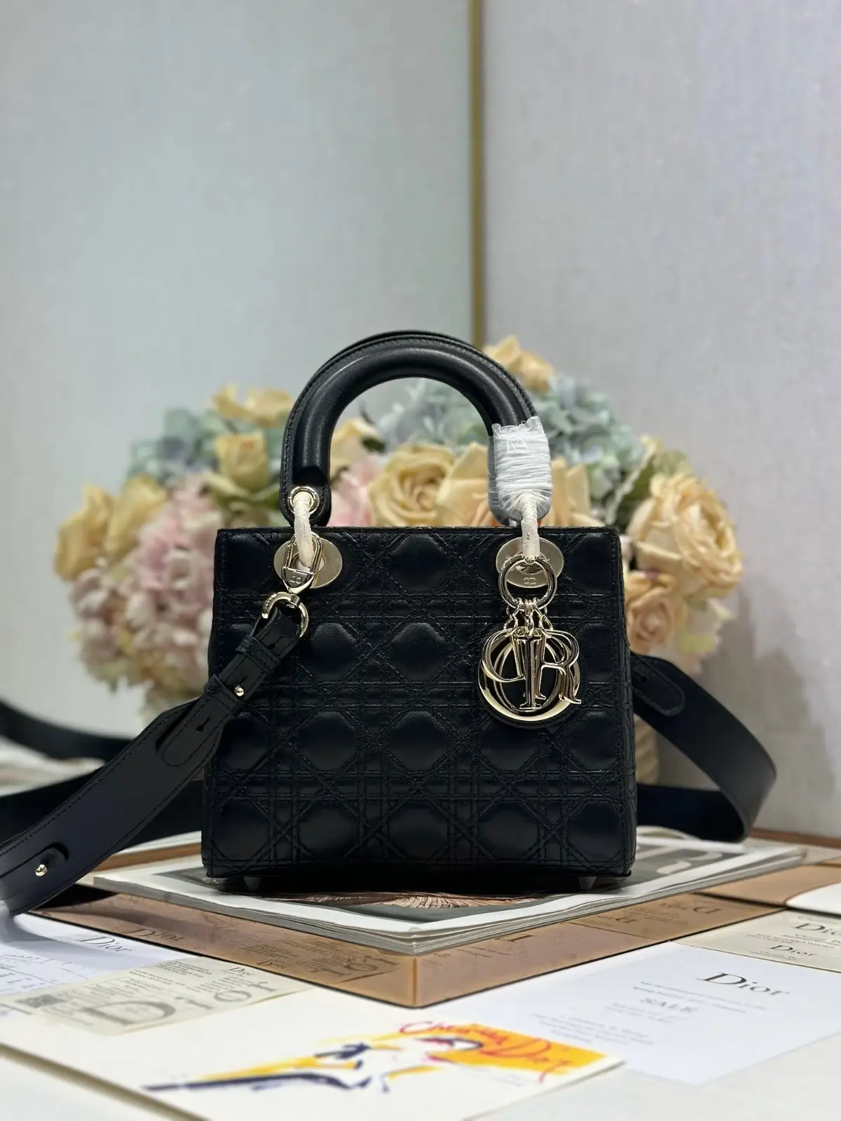 Dior Lady Small Black Handbag