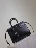 YSL SAC DE JOUR GOLD BLACK GRAIN LEATHER - Image 9