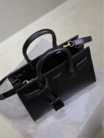 YSL SAC DE JOUR GOLD BLACK GRAIN LEATHER - Image 7