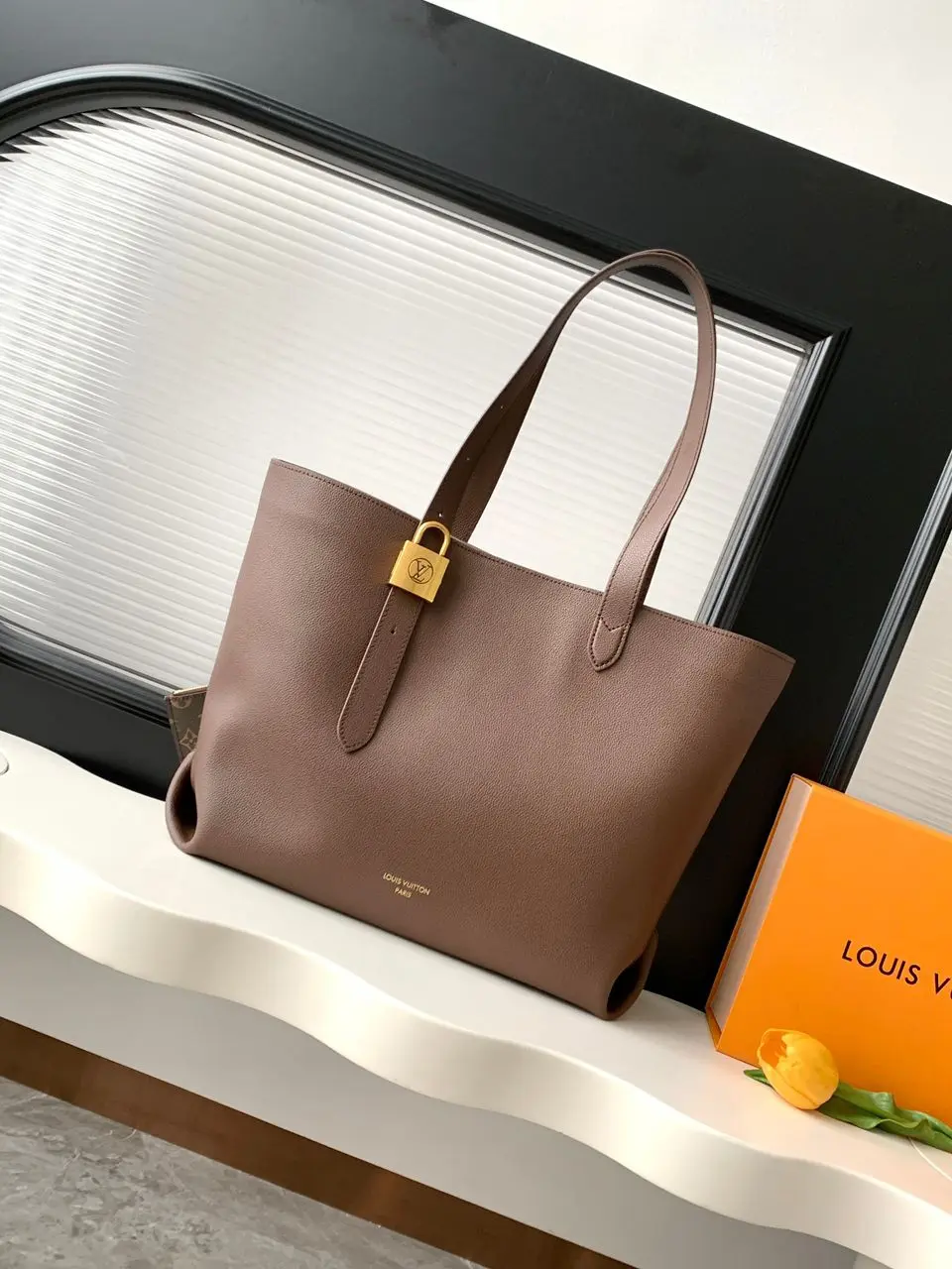 LV Low Key Cabas MM Chocolate Colour