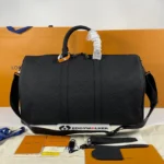 Louis Vuitton Keepall Bandoulière 50 in Monogram Shadow leather