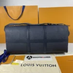Louis Vuitton Keepall Bandoulière 50 in black leather. - Image 4