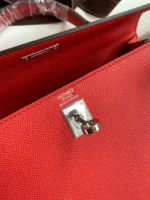 Hermes Kelly 25 Red Epsom Sliver Hardware - Image 3