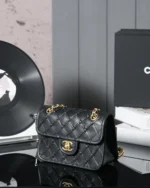 Chanel 25C Flap Bag 19cm Black Quilted Lambskin - Image 2