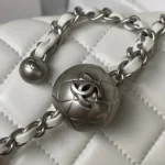 Chanel Mini Silver 22 White Calfskin - Image 2