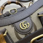 Gucci Diana Jumbo GG Tote Bag Small Camel/Ebony - Image 6