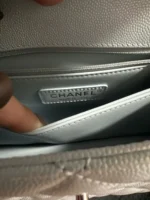 Chanel Coco Handbag Leather Light Grey Womans 23cm - Image 4