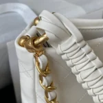 Chanel Calfskin Hobo Bag White/Black - Image 6