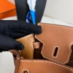 Hermes Birkin 25 Gold colour with Gold Hardware - Image 6