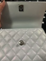 Chanel Coco Handbag Leather Light Grey Womans 23cm - Image 2