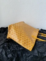 Goyard Yellow Goyardine Canvas & Chevroches Calfskin Saint Louis PM Tote - Image 2