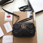 GUCCI Calfskin Matelasse Mini GG Marmont Chain Shoulder - Image 3