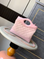 Chanel Calfskin Suede Quilted Mini 31 Shopping Bag - Image 3