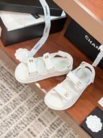 Chanel White Dad Sandals - Image 2