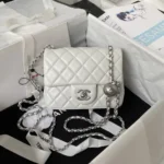 Chanel Mini Silver 22 White Calfskin