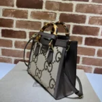 Gucci Diana Jumbo GG Tote Bag Small Camel/Ebony - Image 2