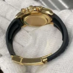 Rolex Daytona Black Dial with Diamond Markers and Gold Bezel - Image 6