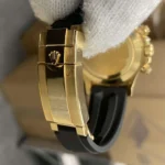 Rolex Daytona Black Dial with Diamond Markers and Gold Bezel - Image 7