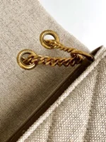 Saint Laurent Beige Suede Y Quilted Monogram - Image 6