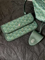 Goyard Green Goyardine Coated Canvas and Leather Saint Louis GM Tote - Image 8