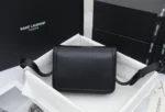 Saint Laurent YSL Solferino Small Leather Satchel Shoulder Bag in Black - Image 3