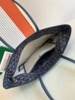 Goyard Navy Blue Goyardine Coated Canvas and Leather Saint Louis PM Tote - Image 6