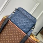 LV TRIO MESSENGER 25 IN BLUE MONOGRAM SHADOW CALFSKIN