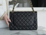 CHFLAP BAG JUMBO 30CM GOLD HARDWARE BLACK CAVIAR - Image 5