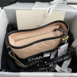 CHANEL GABRIELLE MINI 20 HOBO BAG IN ALMOND BEIGE MIX BLACK - Image 3