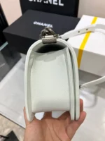 BOY BAG MEDIUM 25 WHITE CAVIAR RUTHENIUM HARDWARE - Image 6