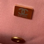 CHANEL SMALL FLAP BAG 20 IN PEACH PINK LAMBSKIN GOLD HARDWARE - Image 3