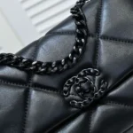CHANEL 19 FLAP BAG 26CM ALL BLACK - Image 4