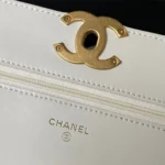 CHANEL 19 WOC 19CM WHITE LAMBSKIN GOLD - Image 7