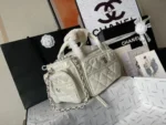 CHANEL CC LARGE 35 BOWLING BAG IN WHITE CALFSKIN - Image 8