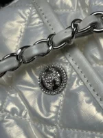 CHANEL CC LARGE 35 BOWLING BAG IN WHITE CALFSKIN - Image 2