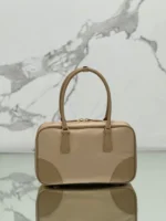 PRADA LARGE TOP HANDLE BAG 35 IN DRIED MOSS NYLON AND CALFSKIN TRIM - Image 2