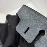 HERMES BIRKIN 25 IN CHARCOAL GRAY SILVER HARDWARE - Image 7