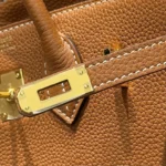 HERMES 25S MEDIUM BIRKIN 25 IN BURNT ORANGE CALFSKIN GOLD HARDWARE - Image 4