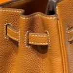 HERMES 25S MEDIUM BIRKIN 25 IN BURNT ORANGE CALFSKIN GOLD HARDWARE - Image 8