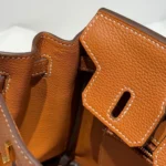 HERMES 25S MEDIUM BIRKIN 25 IN BURNT ORANGE CALFSKIN GOLD HARDWARE - Image 6