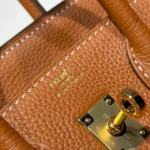 HERMES 25S MEDIUM BIRKIN 25 IN BURNT ORANGE CALFSKIN GOLD HARDWARE - Image 5