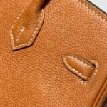 HERMES 25S MEDIUM BIRKIN 25 IN BURNT ORANGE CALFSKIN GOLD HARDWARE - Image 9