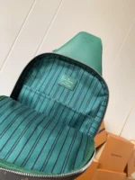 LV AVENUE SLINGBAG 31 IN BROWN MIX GREEN DAMIER GRAPHITE CANVAS - Image 8