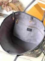LV NEVERFULL MM IN BLACK CREAM MONOGRAM EMPREINTE LEATHER - Image 2