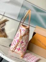 LV NEVERFULL MM 31 IN CORAL MONOGRAM TILES CANVAS - Image 2