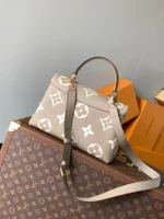 LV MADELEINE 30 IN BEIGE MONOGRAM CALFSKIN EMBOSSED LOGO - Image 5